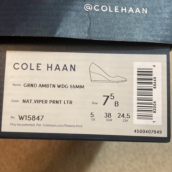 Viper print wedge heels from Cole Haan - Picture 3 of 3